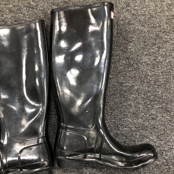 Hunter Glossy Black Women's Rain Boots - Picture 5 of 15